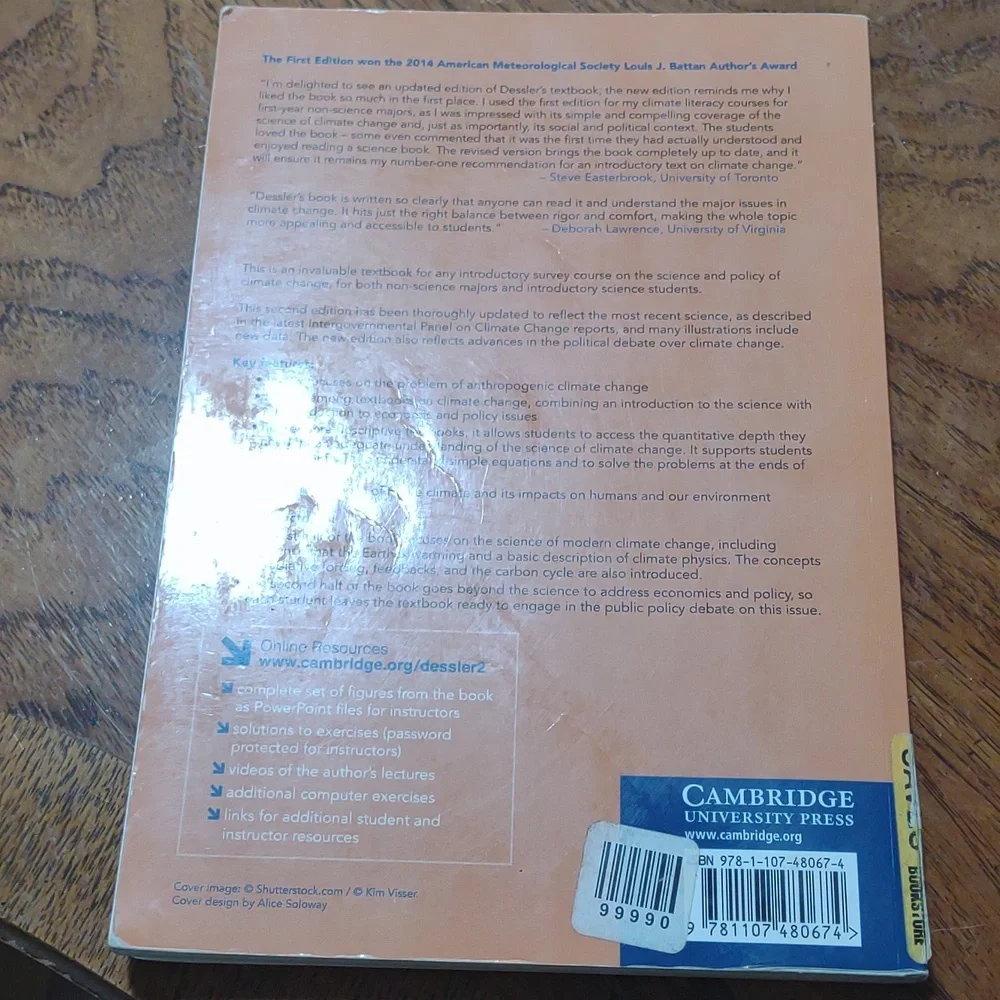 Introduction To Modern Climate Change (textbook) - Picture 3 of 3